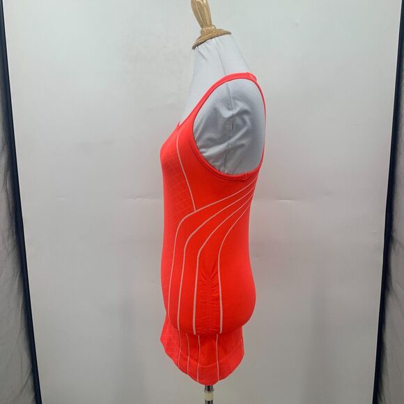 Athleta Finish Fast Line Tank Top Womens XS Extra Small Flame Racerback Ruched - Picture 5 of 11